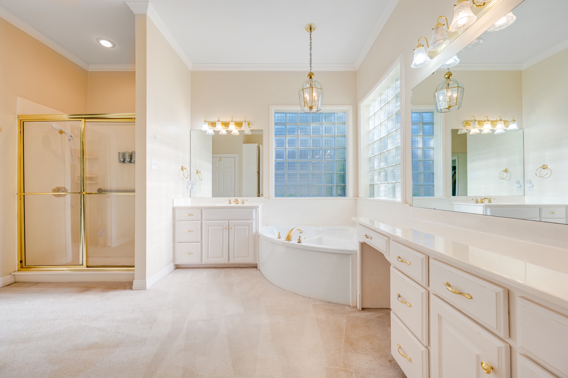 Primary bathroom with soaking tub